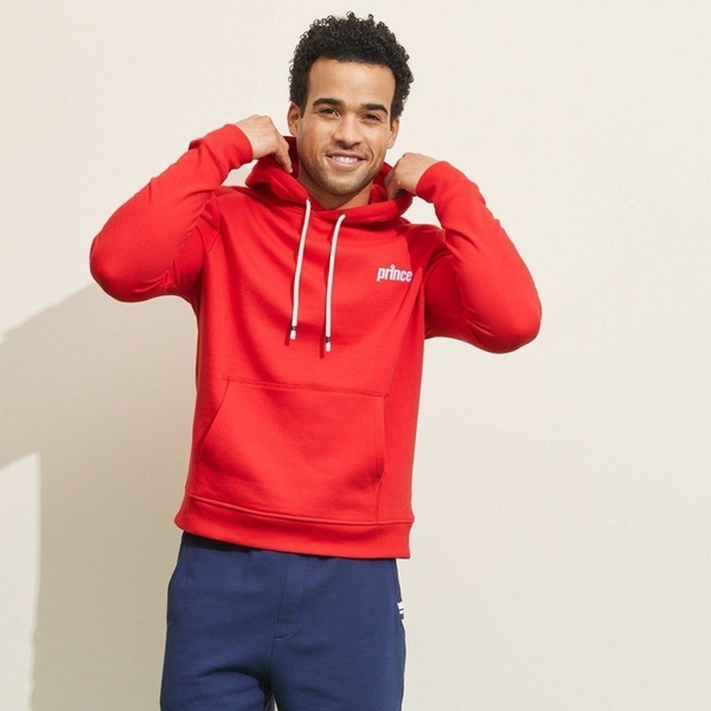 Fall Prince Pickleball Men's Hooded Pullover‎ Sweatshirt Hoodie M Medium Red